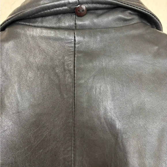 Vintage Saguaro West Black Leather Collared Zip Up Vest for Women Size Small - Picture 7 of 14